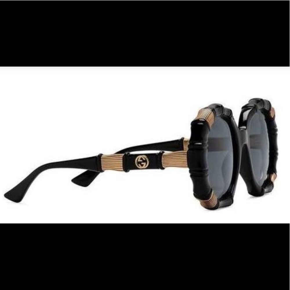 Never worn NWOT Gucci oversized bamboo sunglasses